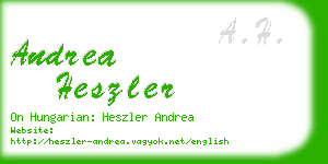 andrea heszler business card